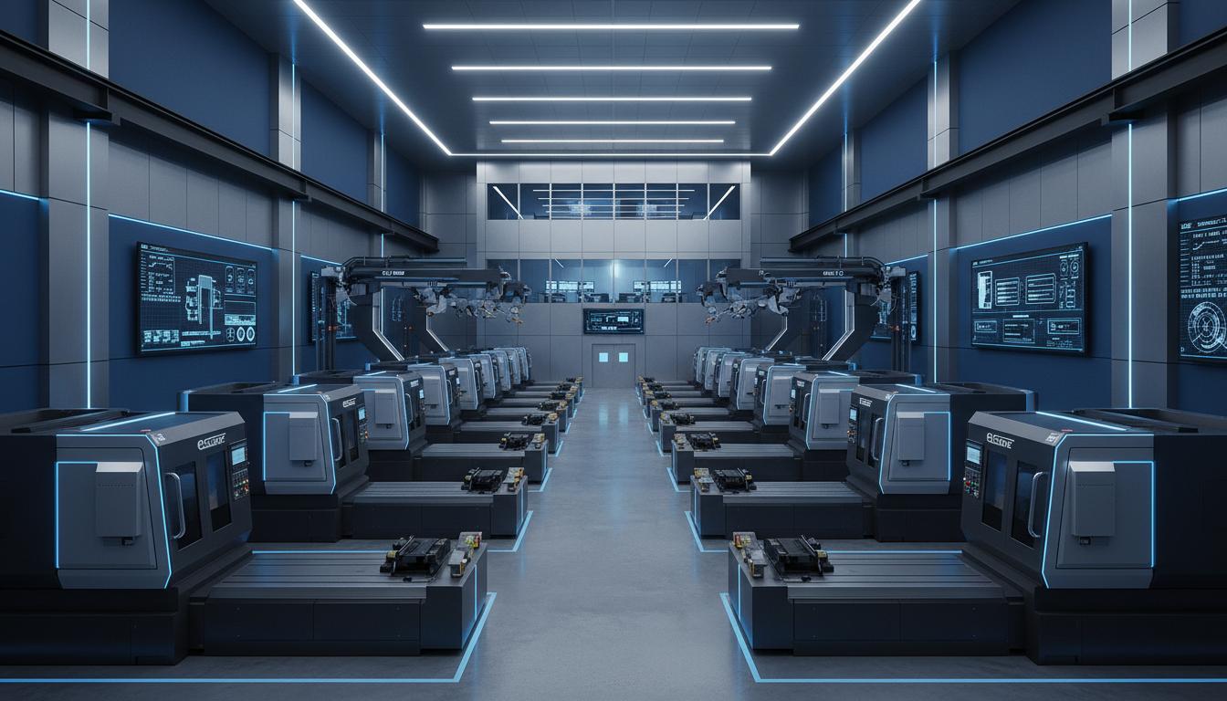 Nowoczesna hala produkcyjna z maszynami CNC